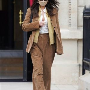 High Waisted Wide Leg Corduroy Pants